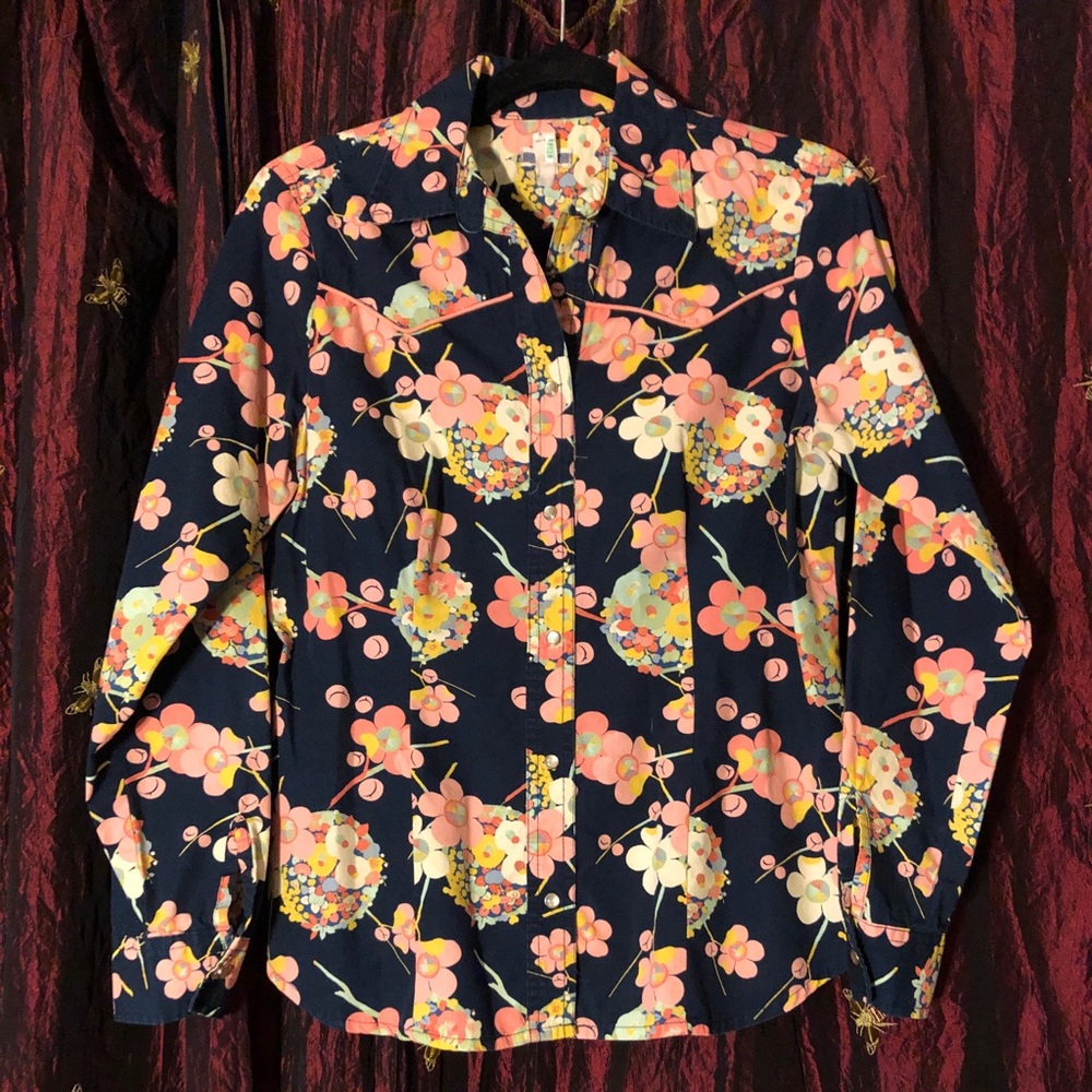 Floral button up shirt